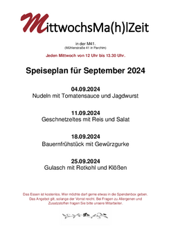 Speiseplan September 2024